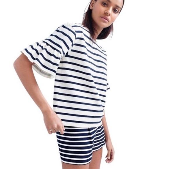 (Set of 2) J. Crew Short Bell Sleeve Shirts - Picture 1 of 7